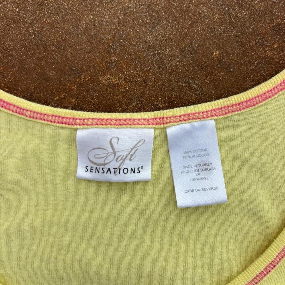 Yellow pink babydoll tank - Picture 5 of 6